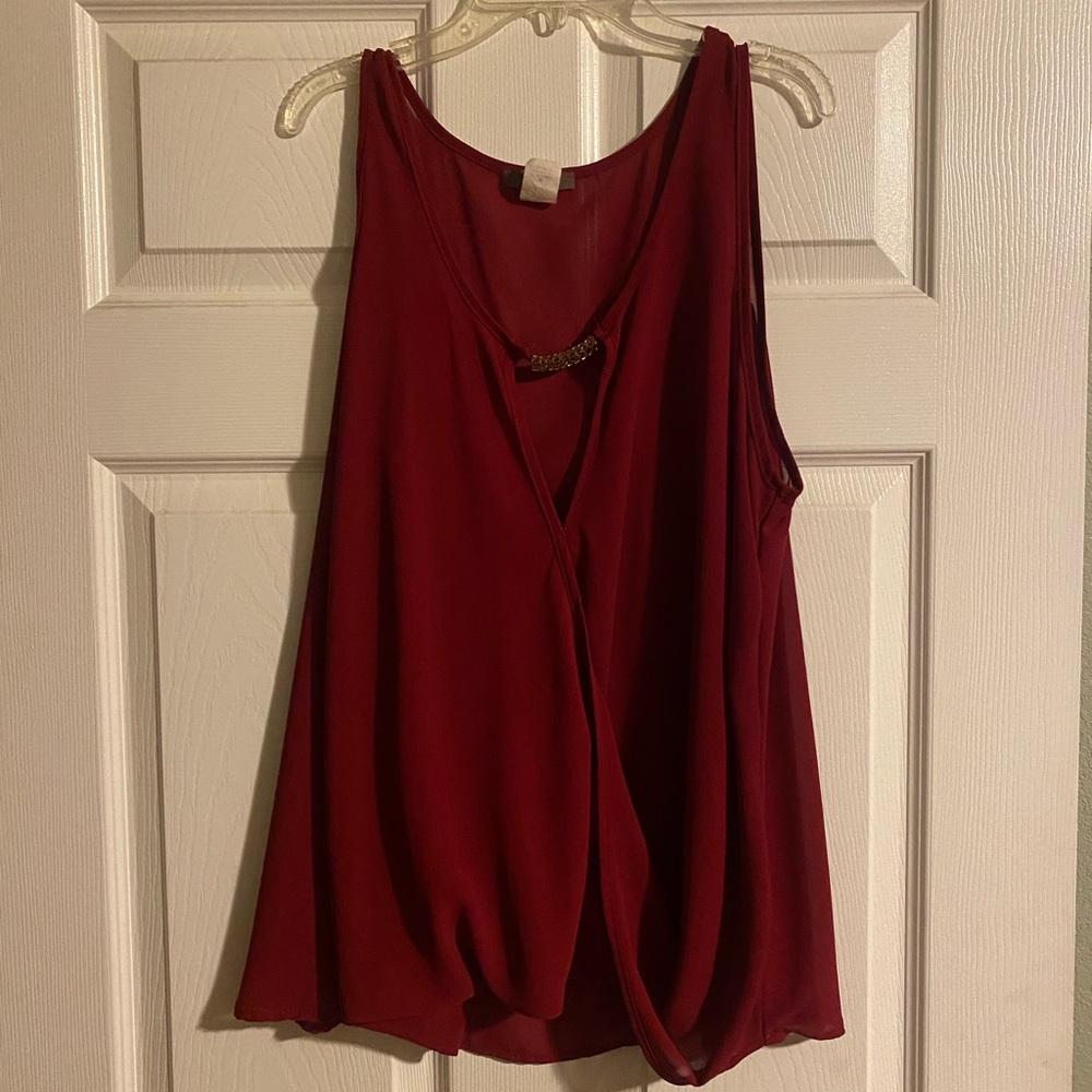 Plus size burgundy top